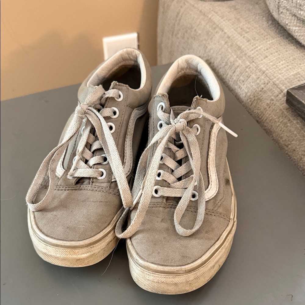 Vans Gray and White Sneakers